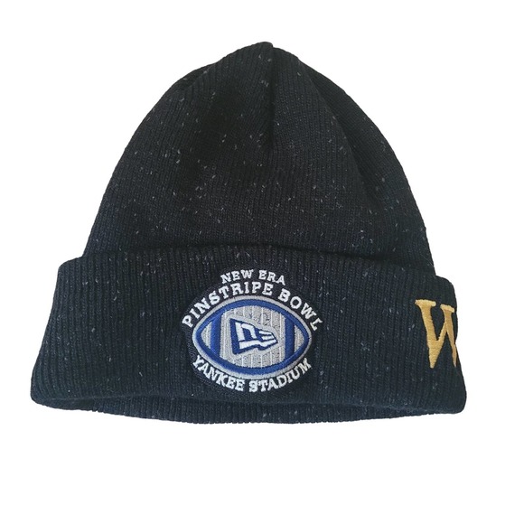 Vtg New Era Pinstripe Bowl Yankees Beanie Wake Forest - Picture 1 of 6